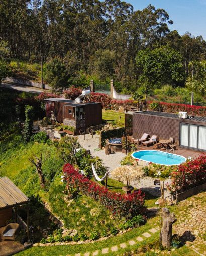 Pool House Vista aéria da Jacuzzi & Pool House